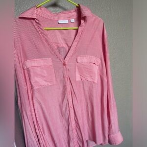 New York & Co Long Sleeve Button Down Shirt-XL